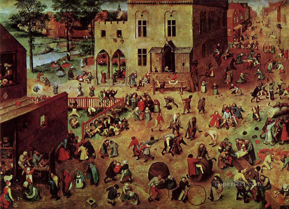 Childrens Games Flemish Renaissance peasant Pieter Bruegel the Elder Oil Paintings
